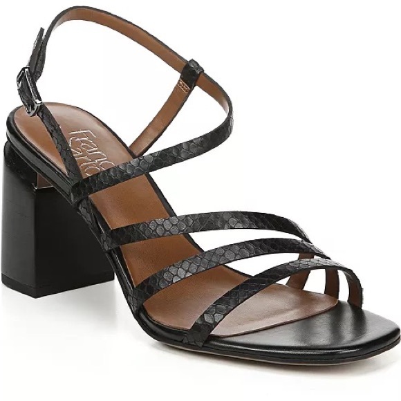 Franco Sarto Shoes - Franco Sarto Qitara Black Block Heel Sandal Size 9